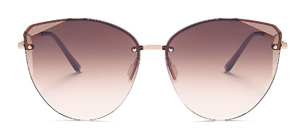 Stylebreaker Cateye Sonnenbrille Diamant Schliff Rahmenlos Bestseller