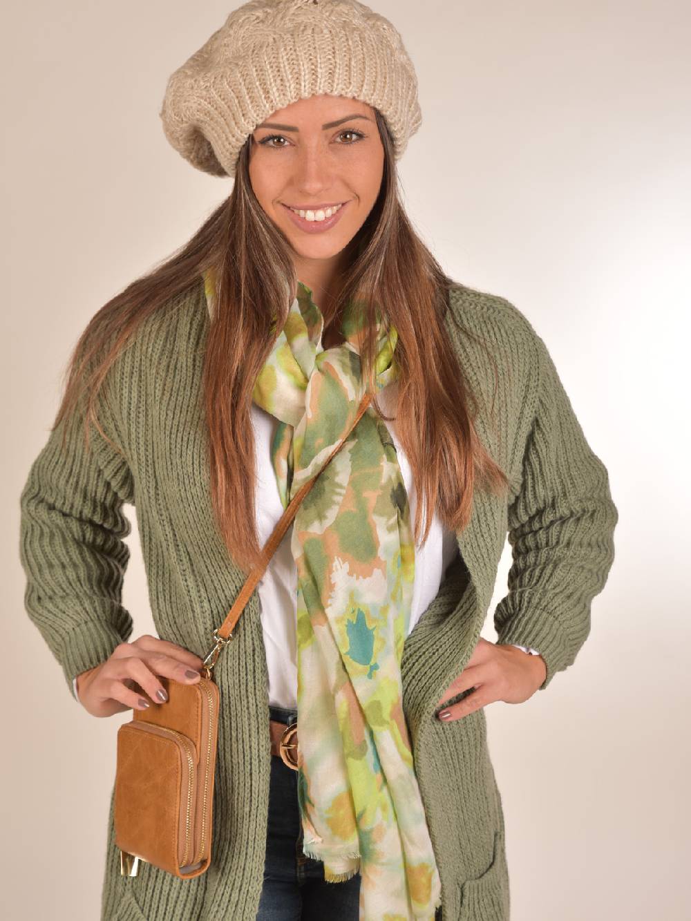Stylebreaker Schal mit Batik Blumen Muster Saisonale Angebote