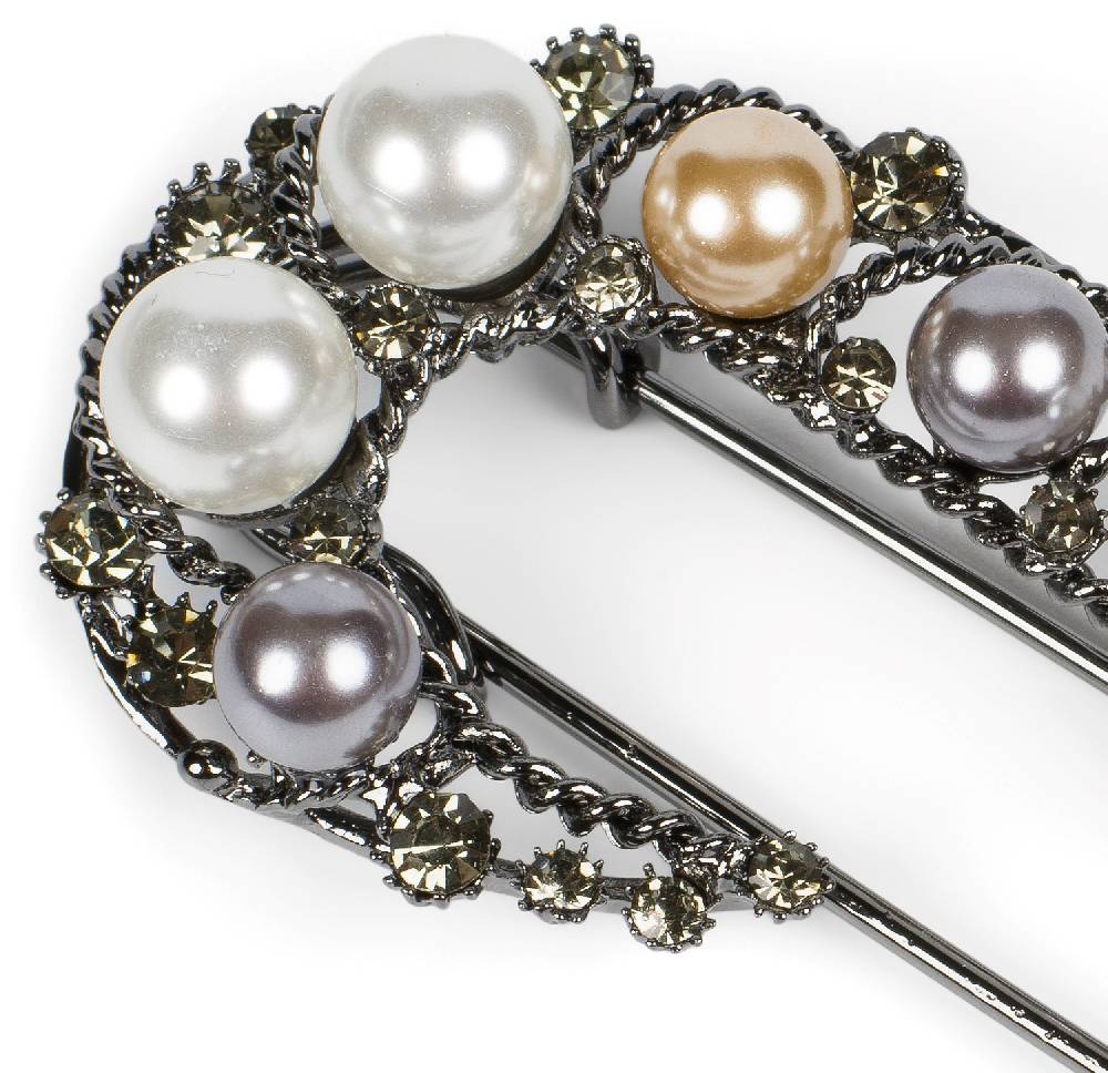 Stylebreaker Große Schmucknadel mit Strass und Perlen Bis zu 65% Rabatt