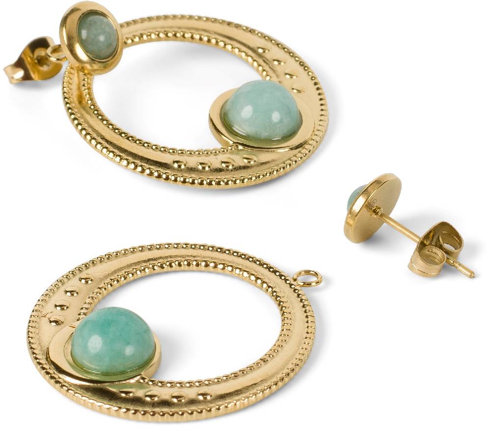 Stylebreaker 2 in 1 Statement Ohrringe mit Amulett Anhänger Kostenloser Versand international