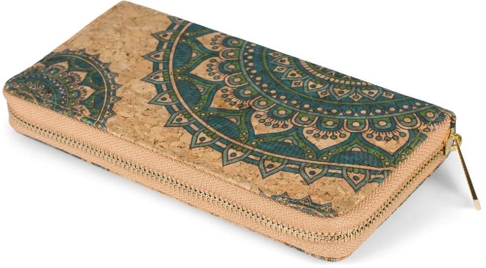 Stylebreaker Kork Geldbörse mit Ethno Mandala Muster Kostenloser Versand