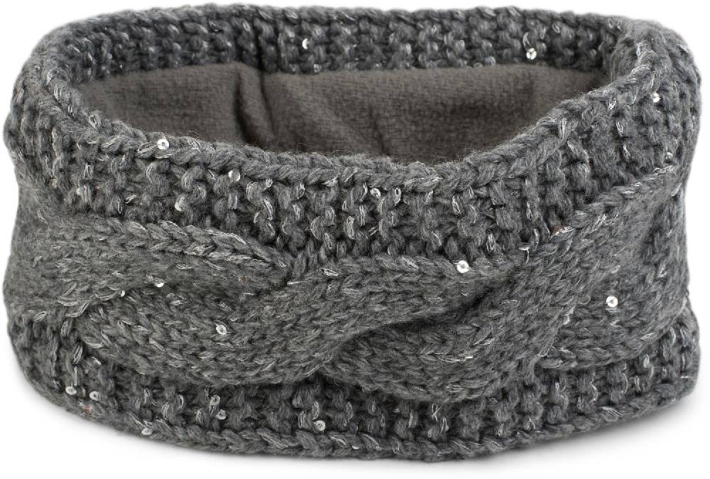 Stylebreaker Grobstrick Stirnband mit Pailletten Fabrikpreis