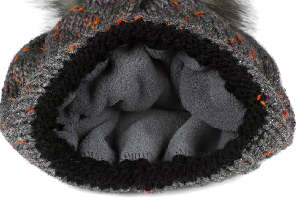 Stylebreaker Bunt gemusterte Bommelmütze mit Glitzerfaden Muttertagsangebot