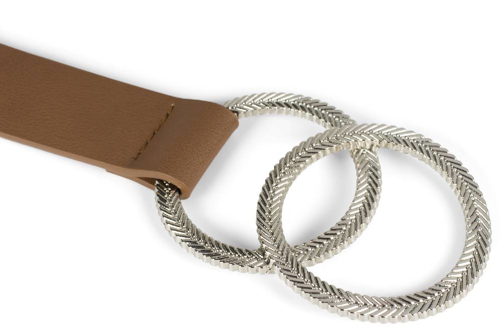 Stylebreaker Einfarbiger Taillengürtel mit doppelter geprägter Ringschnalle Valentinstagsangebot