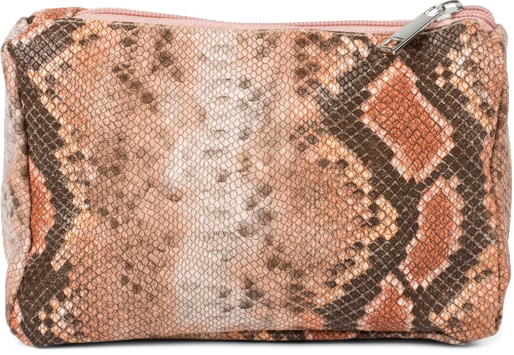 Stylebreaker Kosmetiktasche in bunter Schlangenleder Optik Begrenzt auf 3 Tage