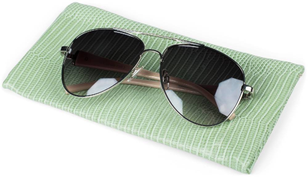 Stylebreaker Krokoleder Optik Brillenetui Einfarbig mit Putztuch Rabatte dieses Monats