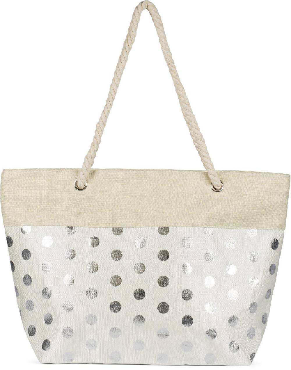 Stylebreaker Strandtasche mit metallic Punkte