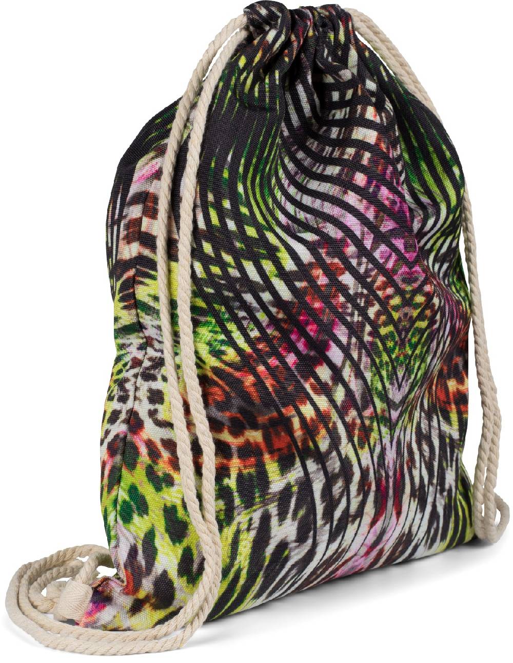 Stylebreaker Turnbeutel Dschungel Print im Angebot