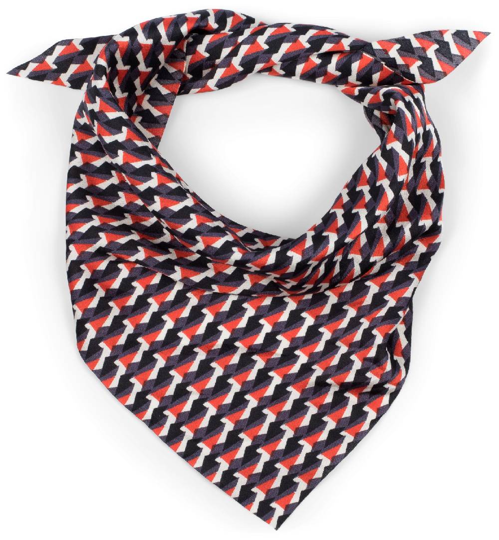 Stylebreaker Scrunchie Haargummi Retro Muster mit Schleife Fabrikverkauf
