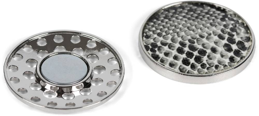 Stylebreaker Runde Magnet Brosche mit Schlangen Muster Online Shopping
