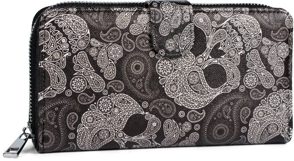 Stylebreaker Große Geldbörse mit Totenkopf Paisley Print Exklusivangebot