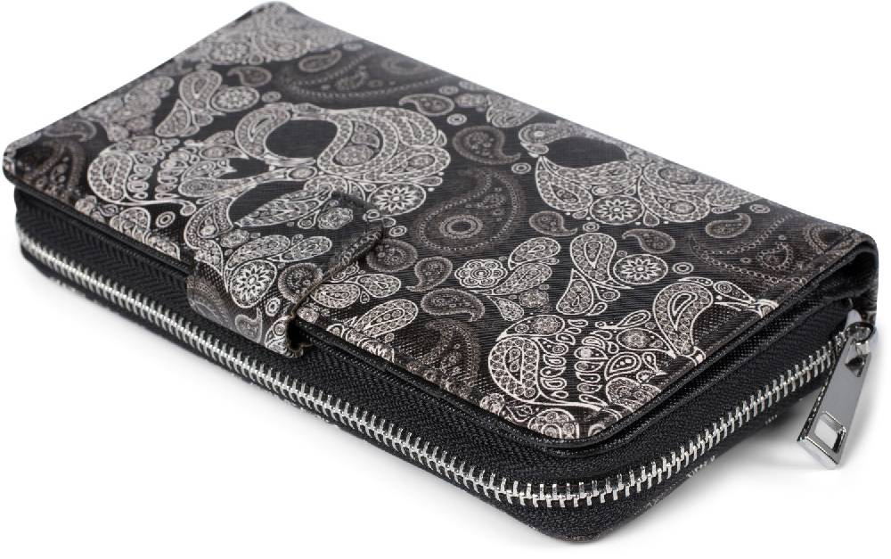 Stylebreaker Große Geldbörse mit Totenkopf Paisley Print Exklusivangebot