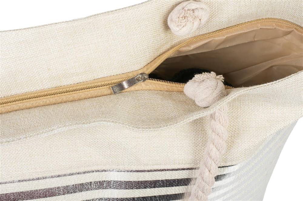 Stylebreaker Strandtasche mit metallic Streifen Weihnachtsangebot