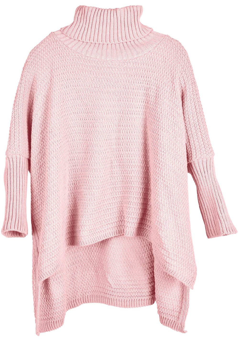 Stylebreaker Oversize Strickpullover mit Perlmuster und Rollkragen Top Angebot