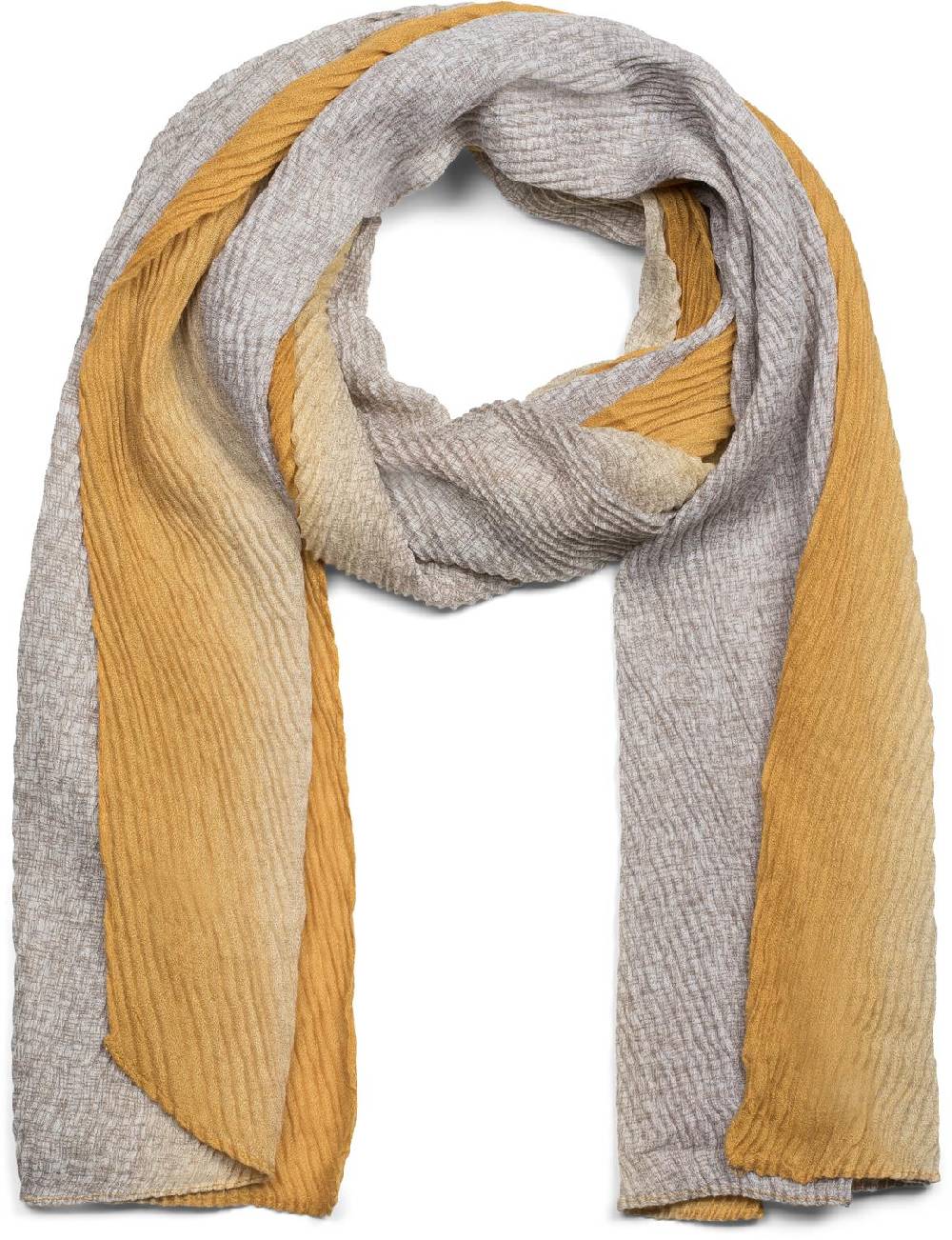Stylebreaker Plissierter Schal mit Farbverlauf Gitter Muster