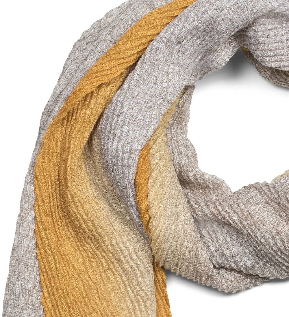 Stylebreaker Plissierter Schal mit Farbverlauf Gitter Muster VIP-Rabatte