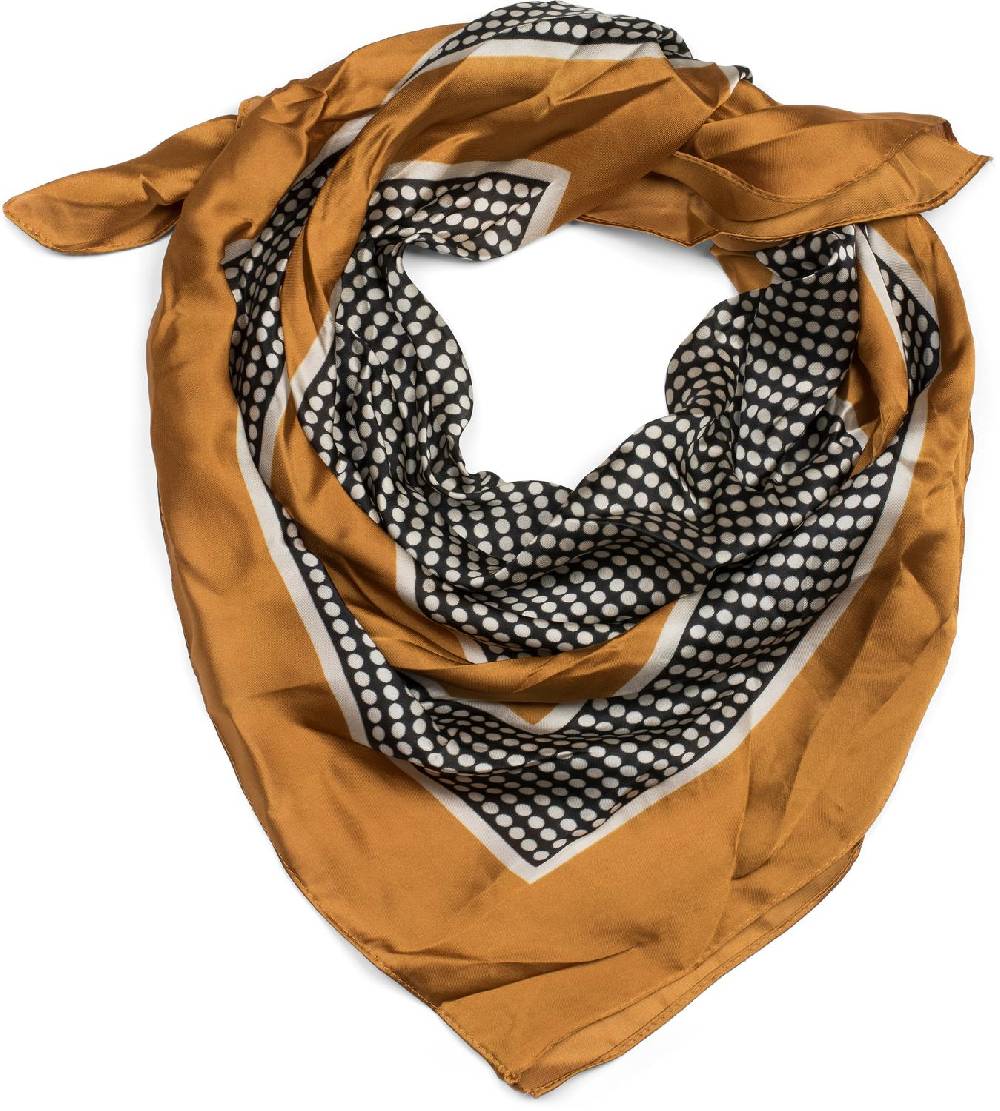 Stylebreaker Dreieckstuch mit Punkte und Farbflächen Print