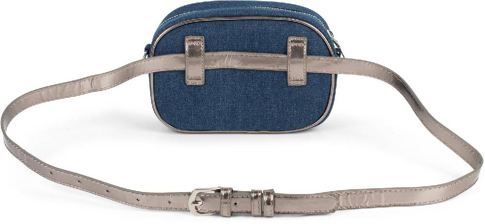 Stylebreaker Multi Bauchtasche Umhängetasche in Jeans Optik Neueste Stile
