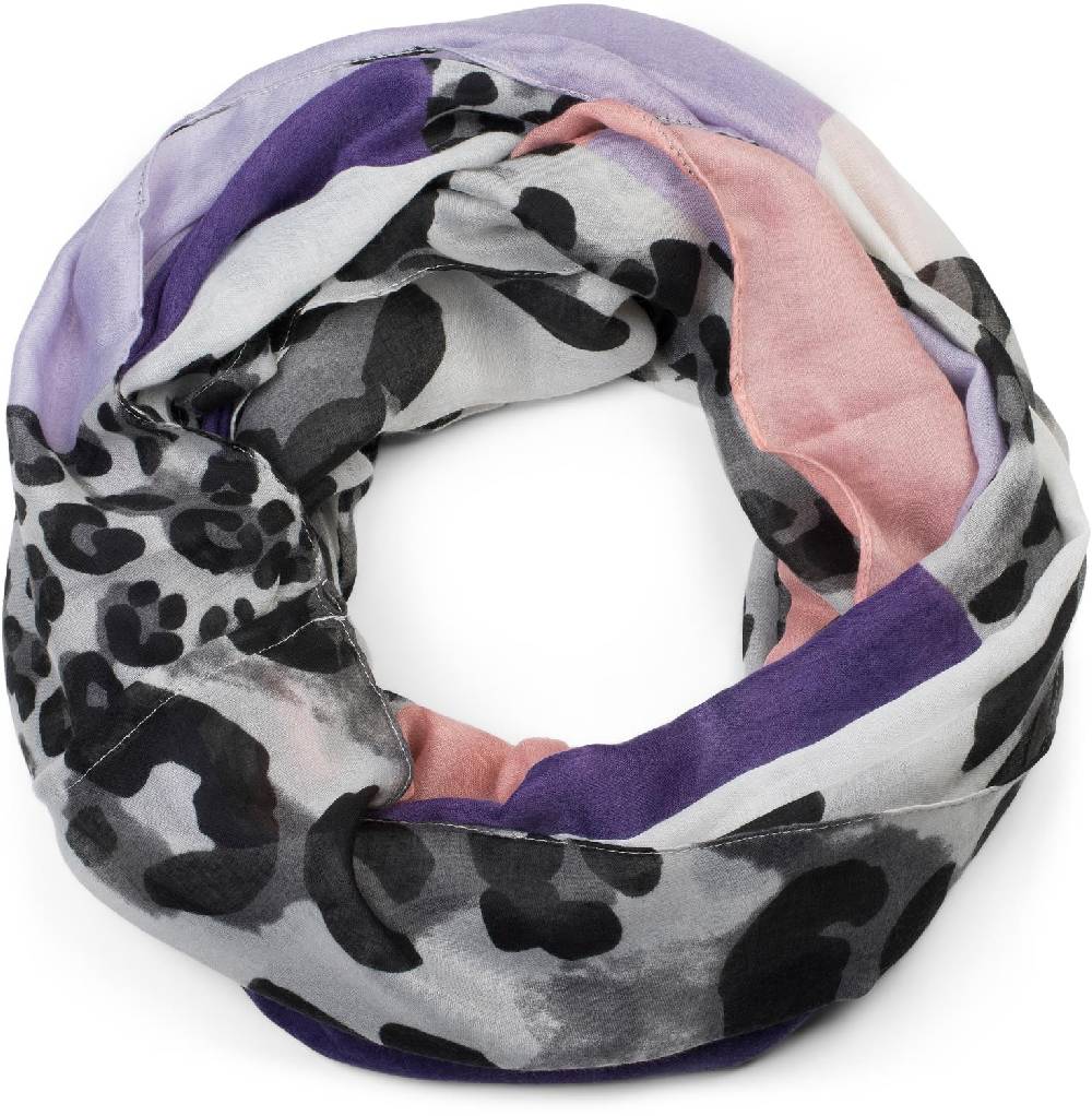 Stylebreaker Colour Blocking Loop Schal mit Leoparden Muster Begrenzt auf 3 Tage