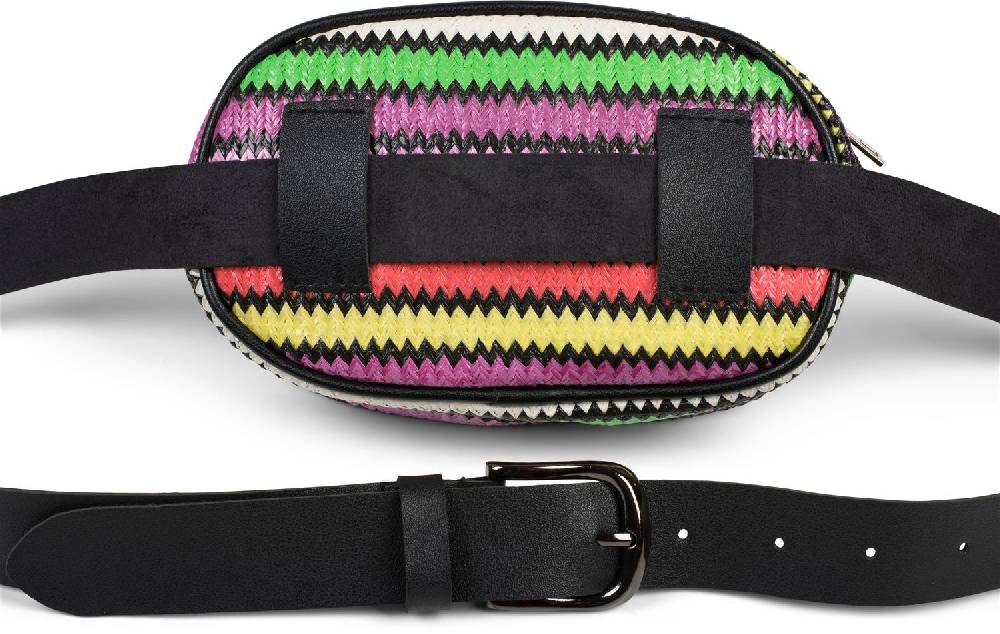 Stylebreaker Bauchtasche mit buntem Zick-Zack Muster, Gürteltasche Angebote