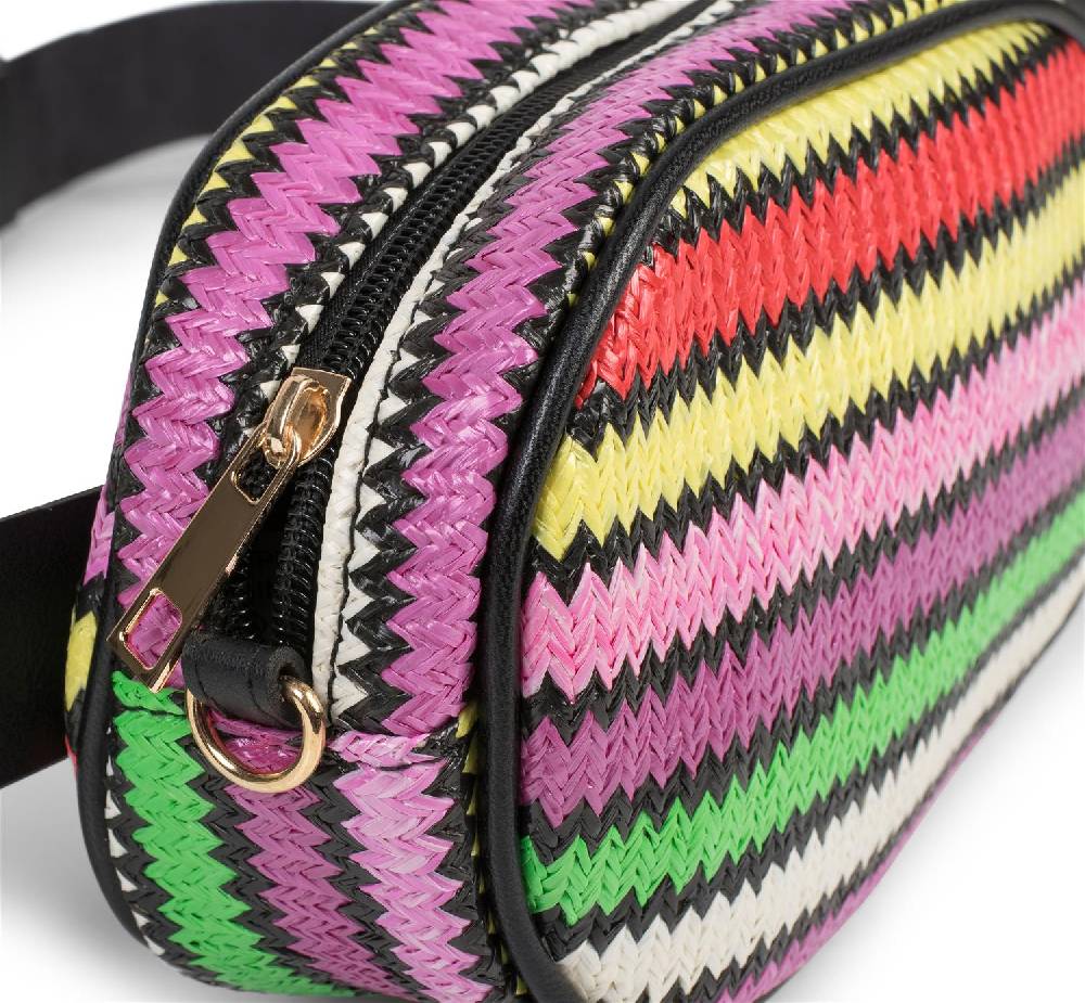 Stylebreaker Bauchtasche mit buntem Zick-Zack Muster, Gürteltasche Angebote