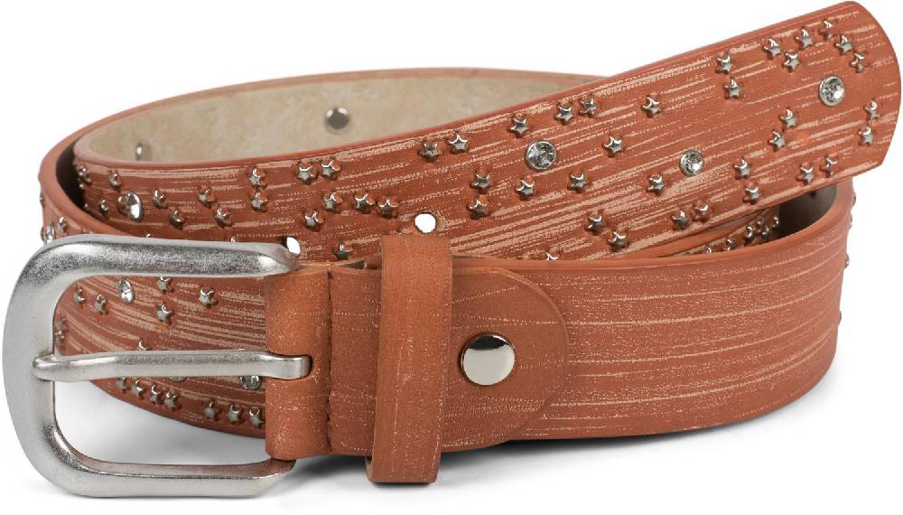 Stylebreaker Nietengürtel mit Sternchen Nieten und Strass Günstiger Verkauf