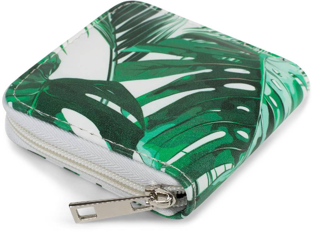 Stylebreaker Mini Geldbörse mit Palmen Print Fabrikpreis