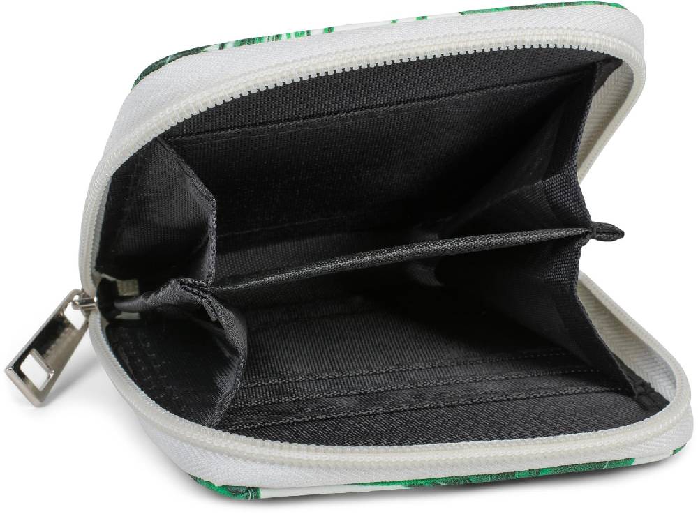 Stylebreaker Mini Geldbörse mit Palmen Print Fabrikpreis