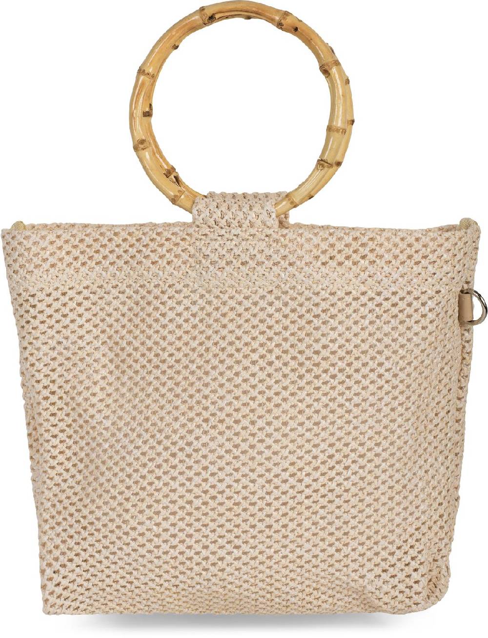 Stylebreaker Henkeltasche mit Bambus Henkel in Häkel Optik Rabatt