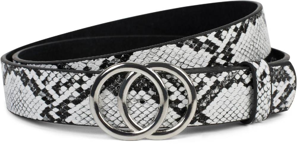 Stylebreaker Gürtel mit Schlangen Muster und Ringschnalle Günstig kaufen