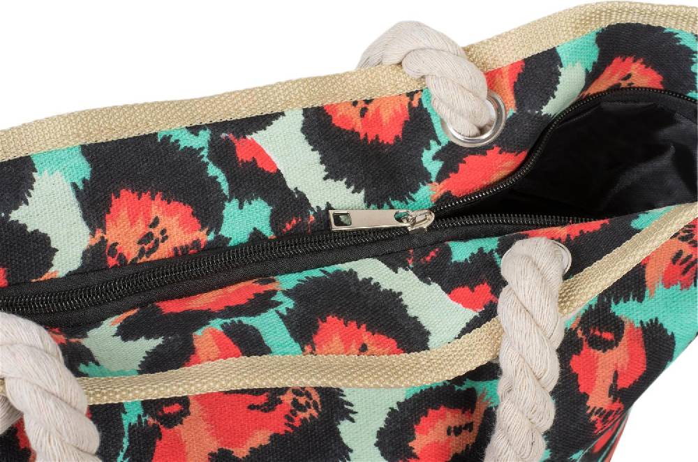 Stylebreaker Strandtasche mit buntem Leoparden Muster Flash Sale