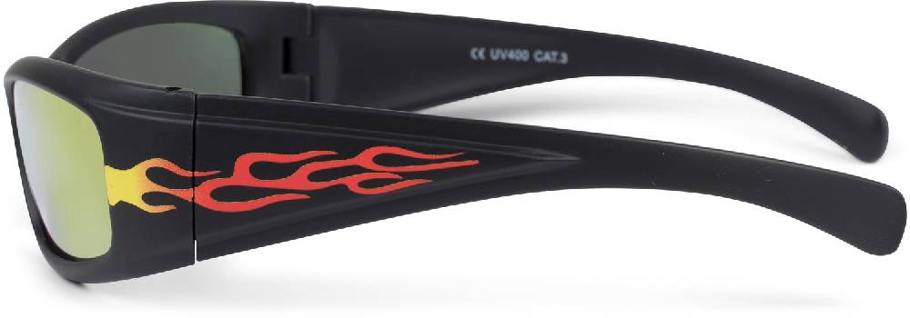 Stylebreaker Kinder Sport Sonnenbrille mit Flammen Print Weihnachtsangebot