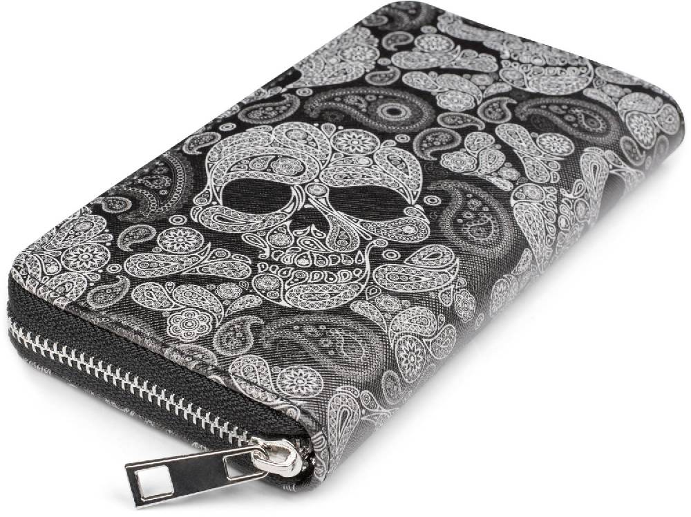 Stylebreaker Geldbörse mit Totenkopf Paisley Print Jubiläumsangebot