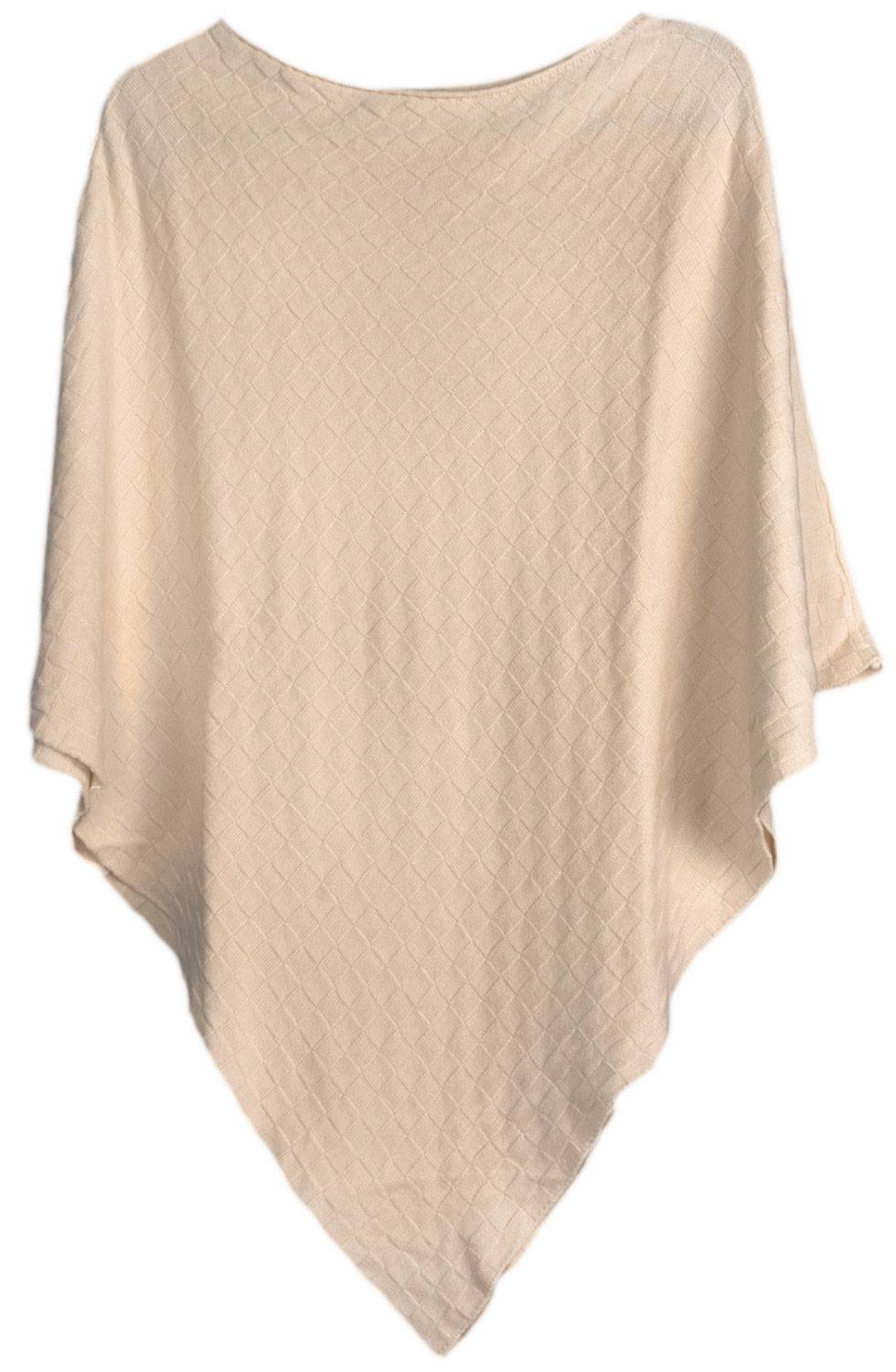 Stylebreaker Feinstrick Poncho mit Karo Schachbrett Struktur Bestseller