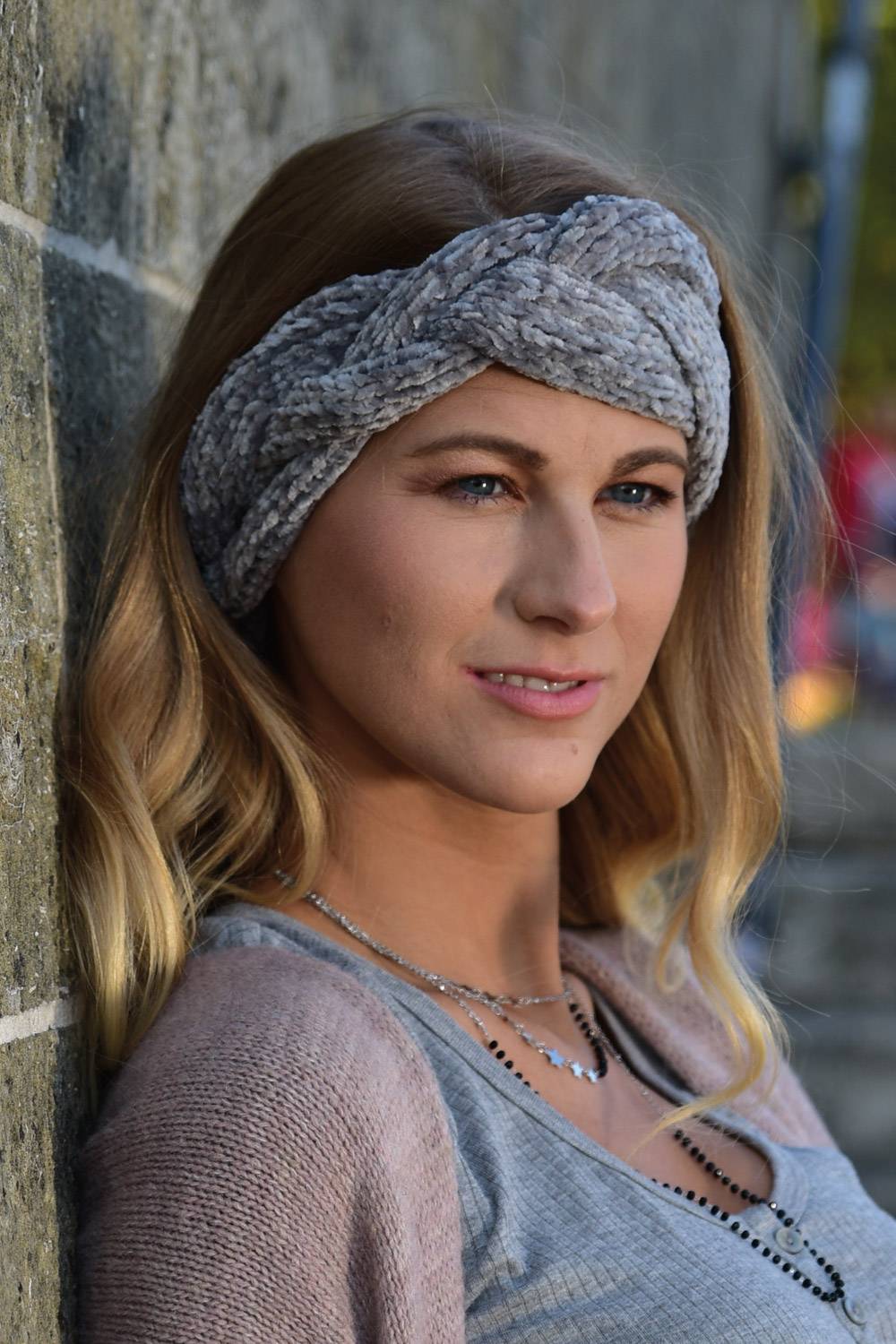 Stylebreaker Geflochtenes Strick Stirnband Chenille Optik Räumungsverkauf