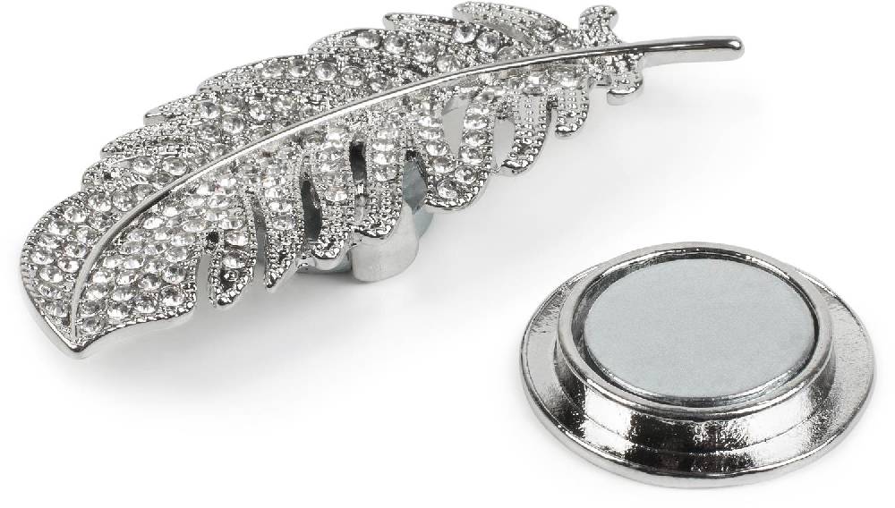 Stylebreaker Magnet Brosche Feder mit Strass Tiefpreis