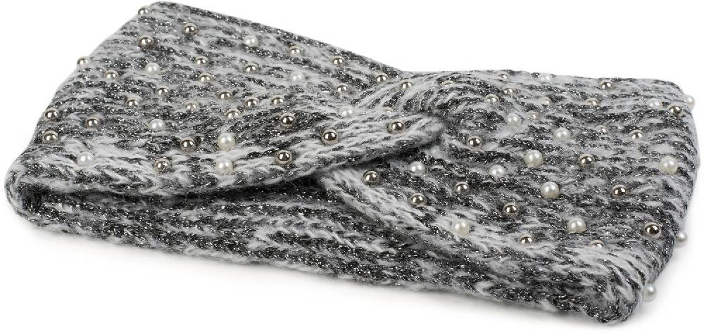 Stylebreaker Strick Stirnband Perlen Metallic Faden und Knoten Detail Wochenangebot