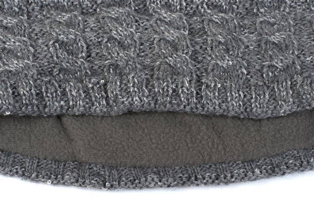 Stylebreaker Strick Stirnband Zopfmuster Pailletten Kostenlose Rückgabe
