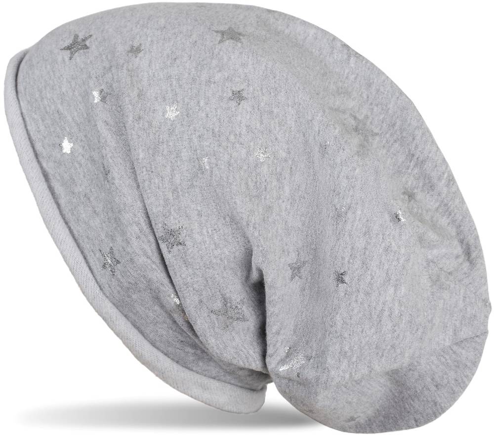 Stylebreaker Beanie Mütze mit Metallic Sterne