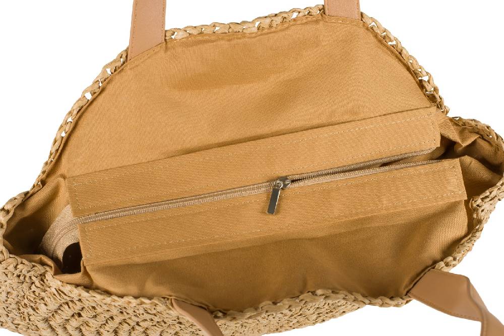 Stylebreaker Runde Flecht Schultertasche - Basttasche 50% Rabatt für begrenzte Zeit