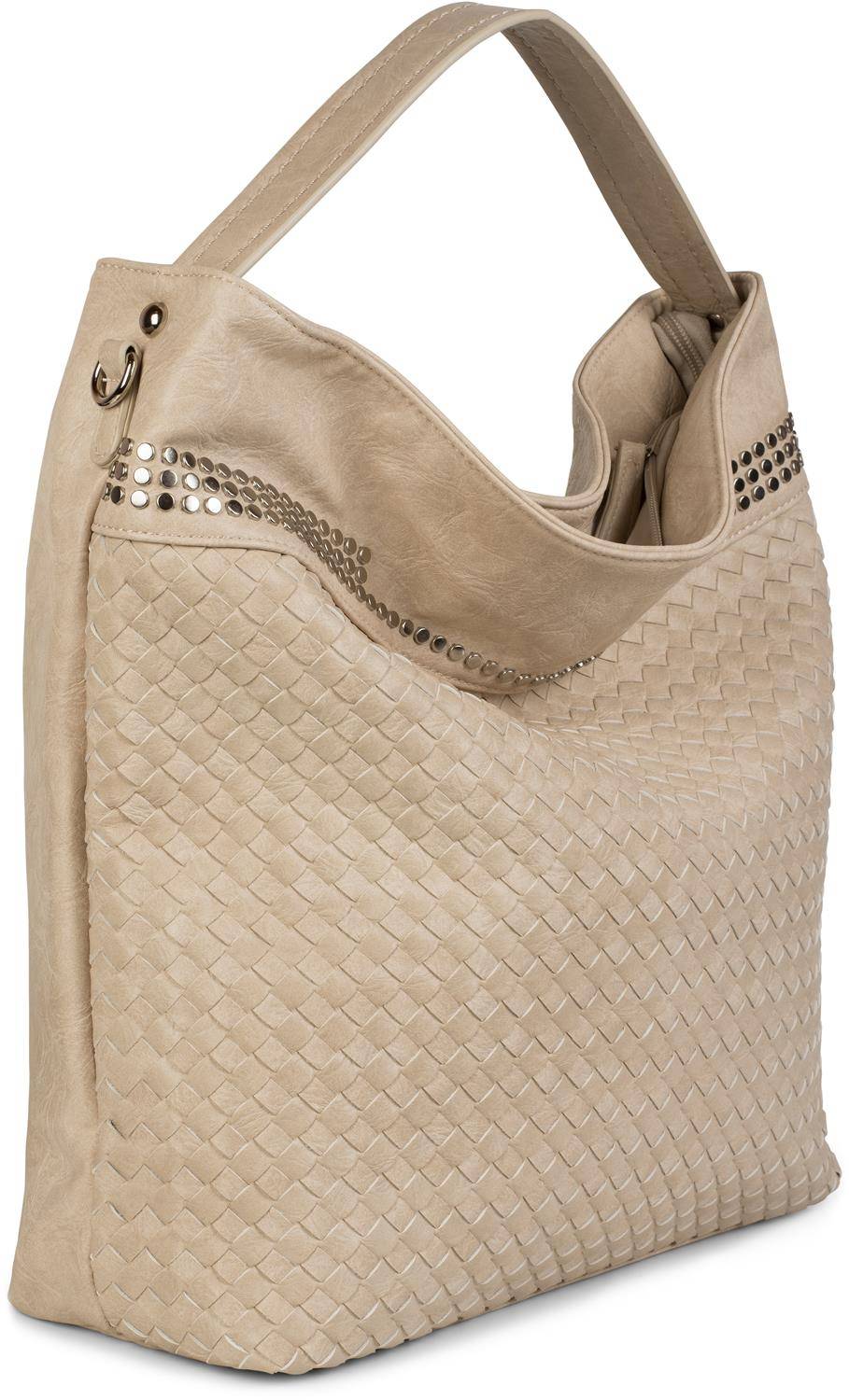 Stylebreaker Hobo Bag in Flechtoptik mit Nieten Limitierter Zeitrabatt