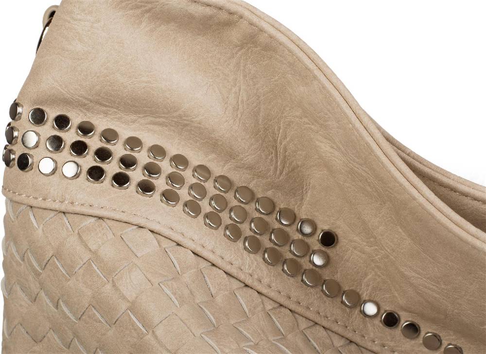 Stylebreaker Hobo Bag in Flechtoptik mit Nieten Limitierter Zeitrabatt
