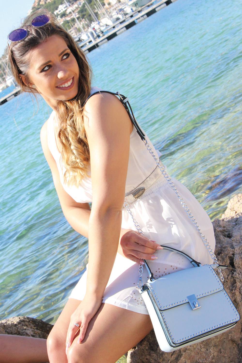 Stylebreaker Satchel Henkeltasche mit Pyramiden Nieten Fabrikpreis