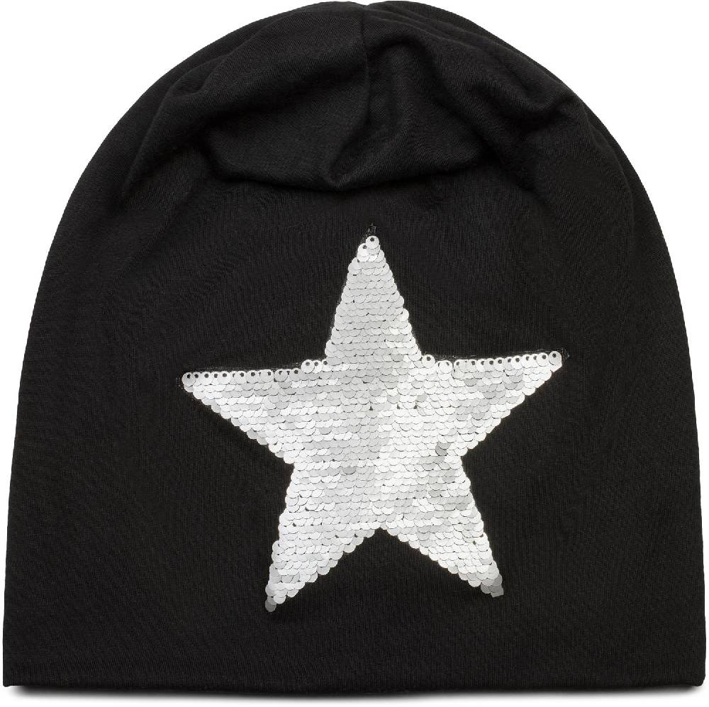 Stylebreaker Beanie mit Wendepailletten Stern Versandkostenfrei