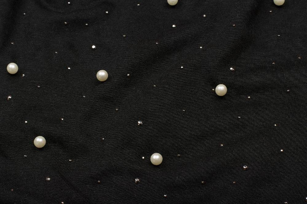 Stylebreaker Beanie mit Perlen und Strass Nieten Großer Ausverkauf