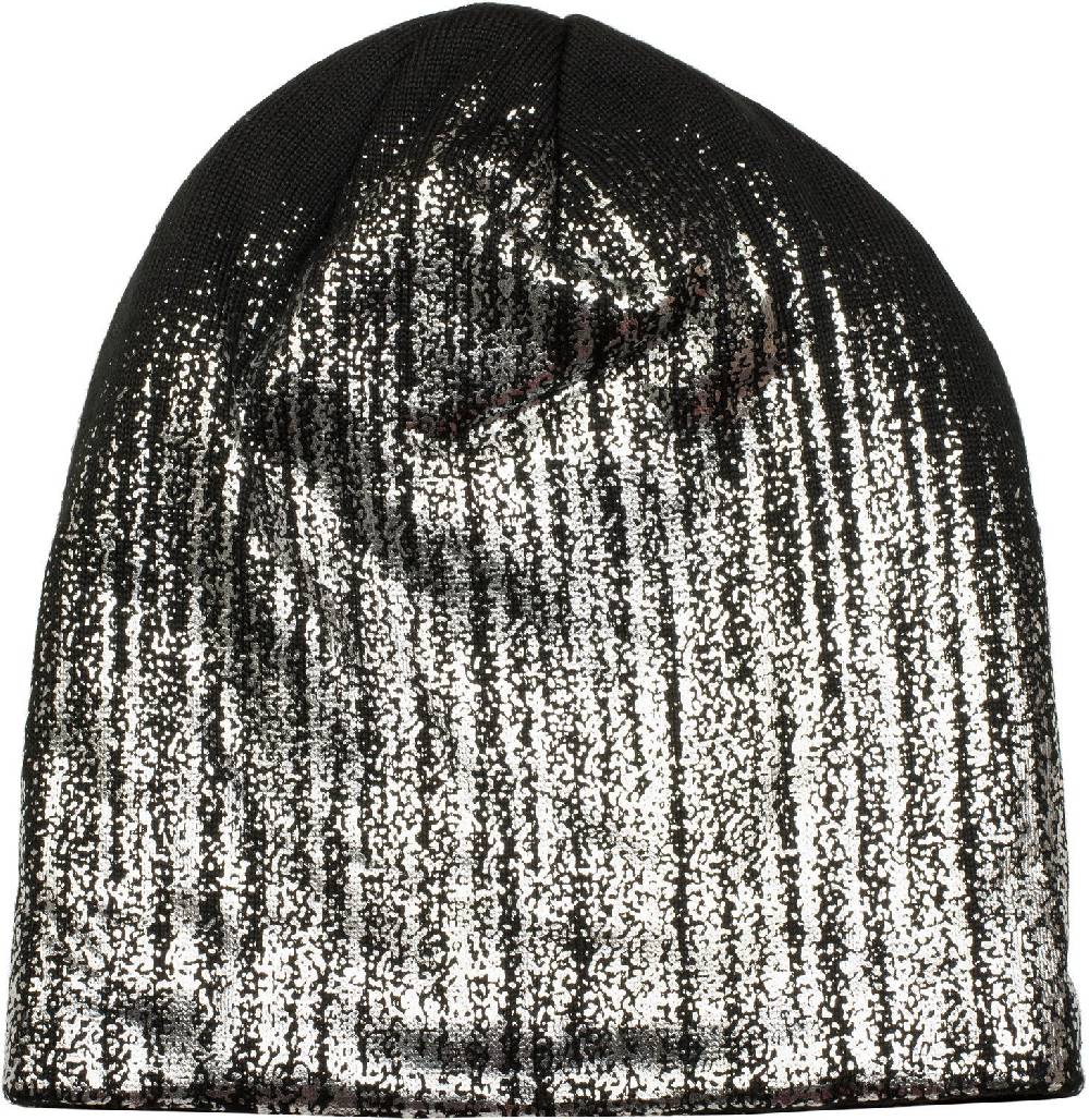 Stylebreaker Feinstrick Beanie mit Metallic Print Preisnachlass