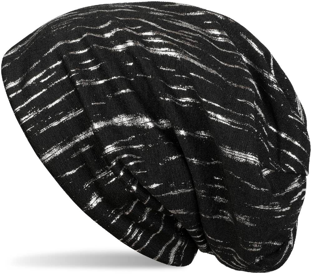 Stylebreaker Beanie mit Metallic Streifen Print Bestseller