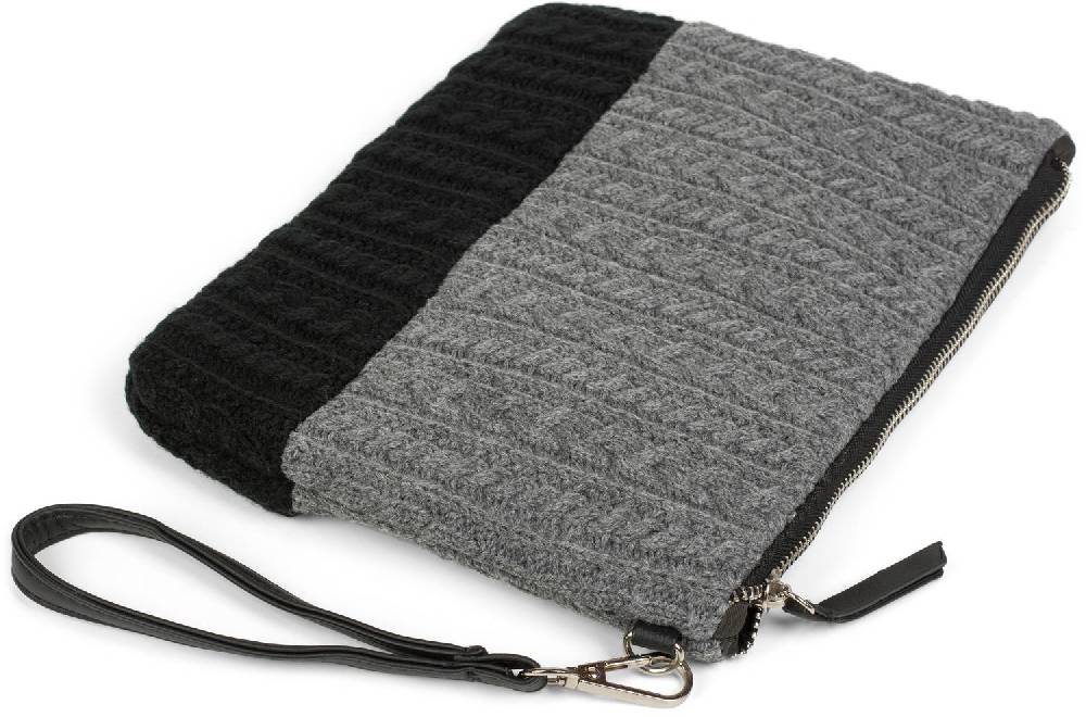 Stylebreaker Strick Clutch mit Zopfmuster Saisonale Angebote