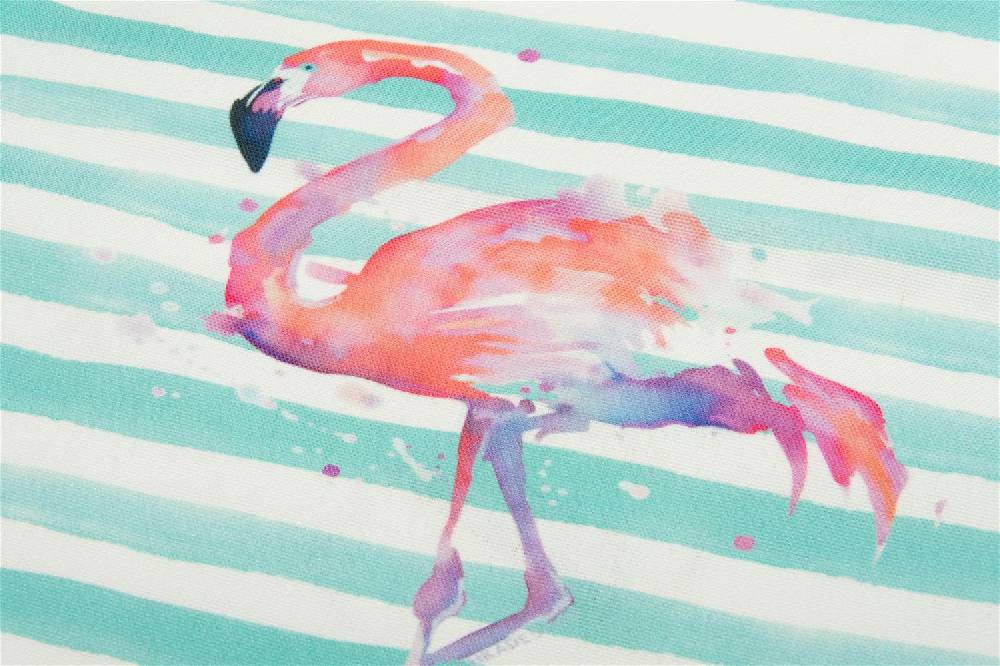 Stylebreaker Einkaufstasche mit Streifen und Flamingo Räumungsverkauf