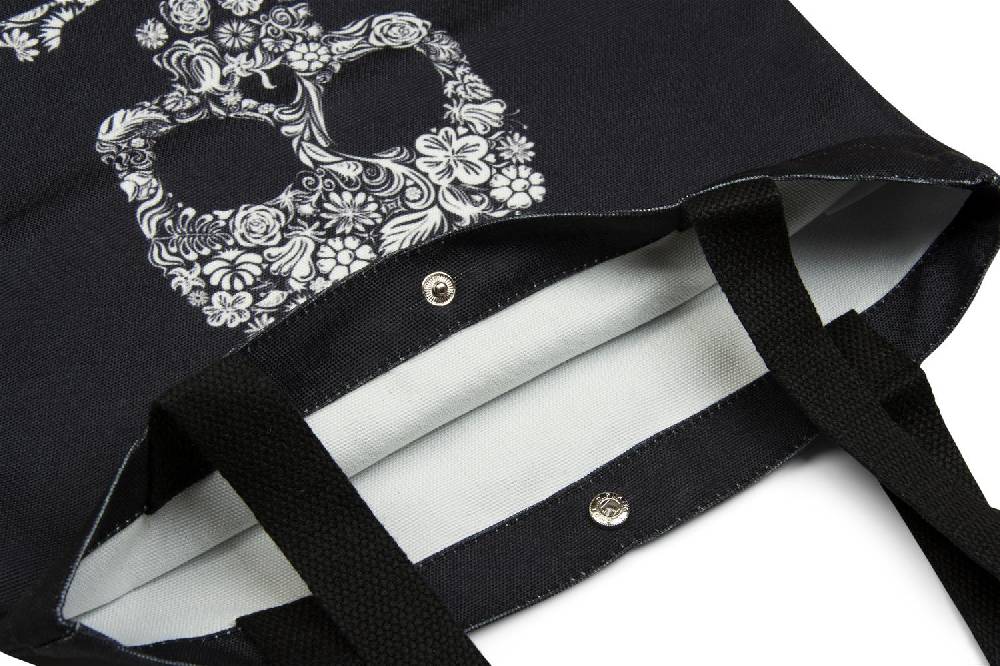 Stylebreaker Einkaufstasche mit Totenkopf Kauf eins, bekomm eins gratis